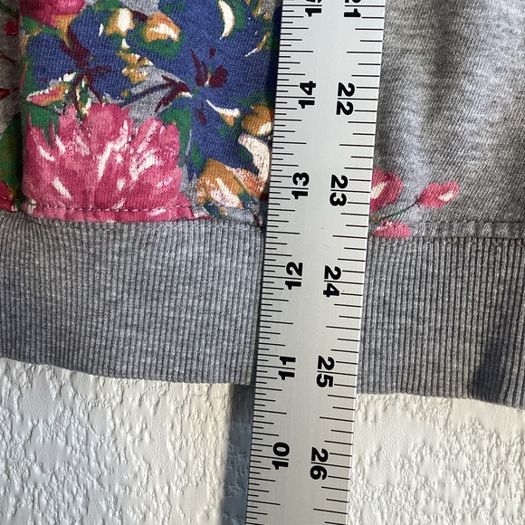 Vintage Blair Floral Grey Crew Neck Sweatshirt Boxy Terry Size 2XL Y2K Retro - Picture 6 of 9